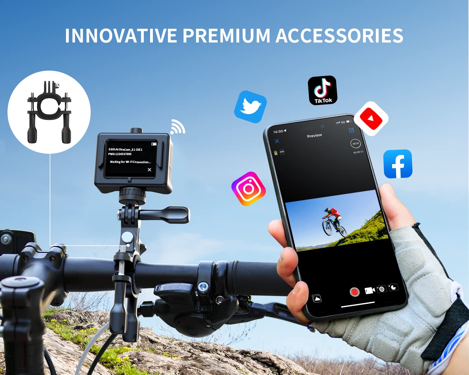 Wolfang GA300 Action Camera 4K 60FPS 24MP