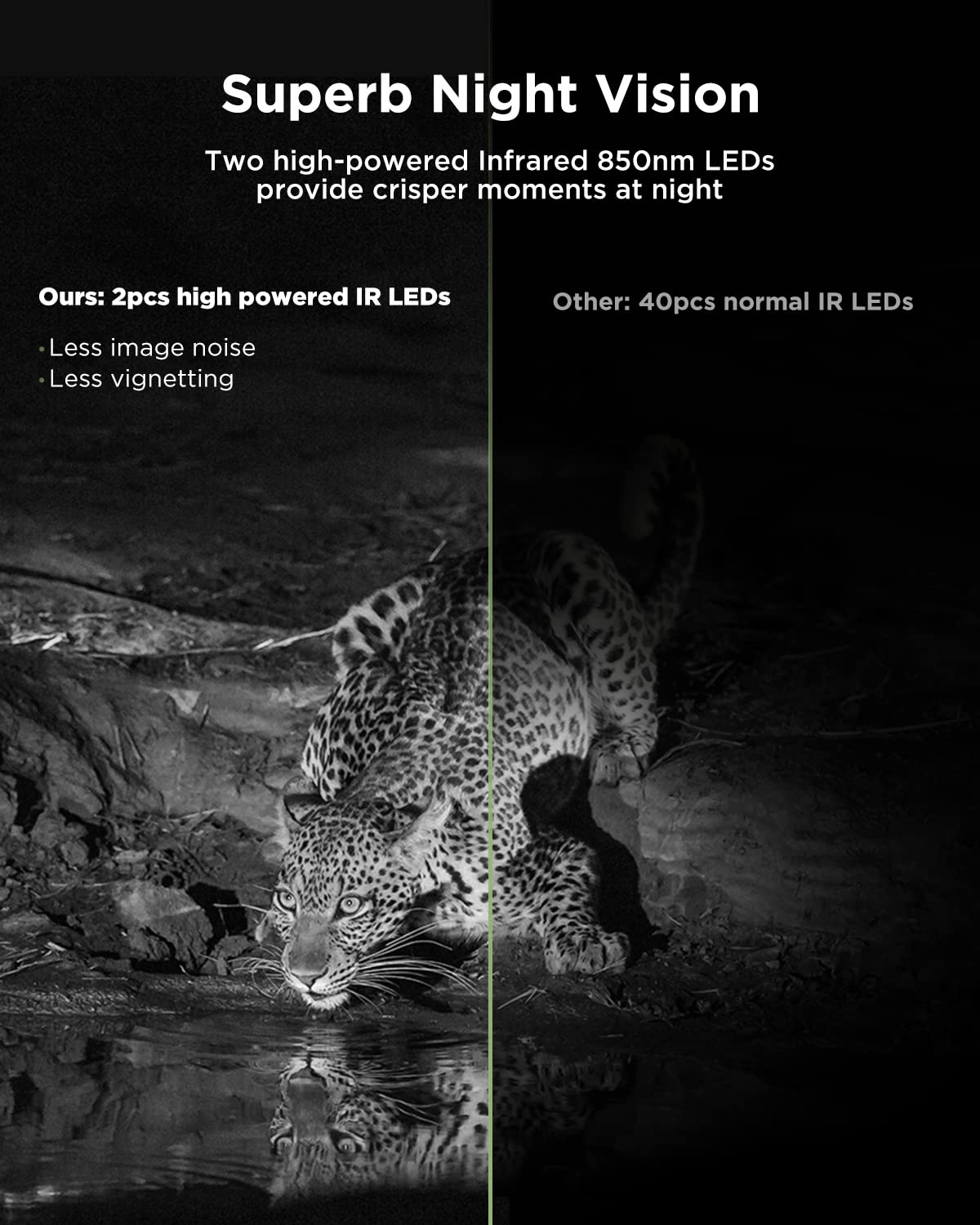 CEYOMUR CY95 Solar-Wildkamera mit IR-LED für Nachtsicht