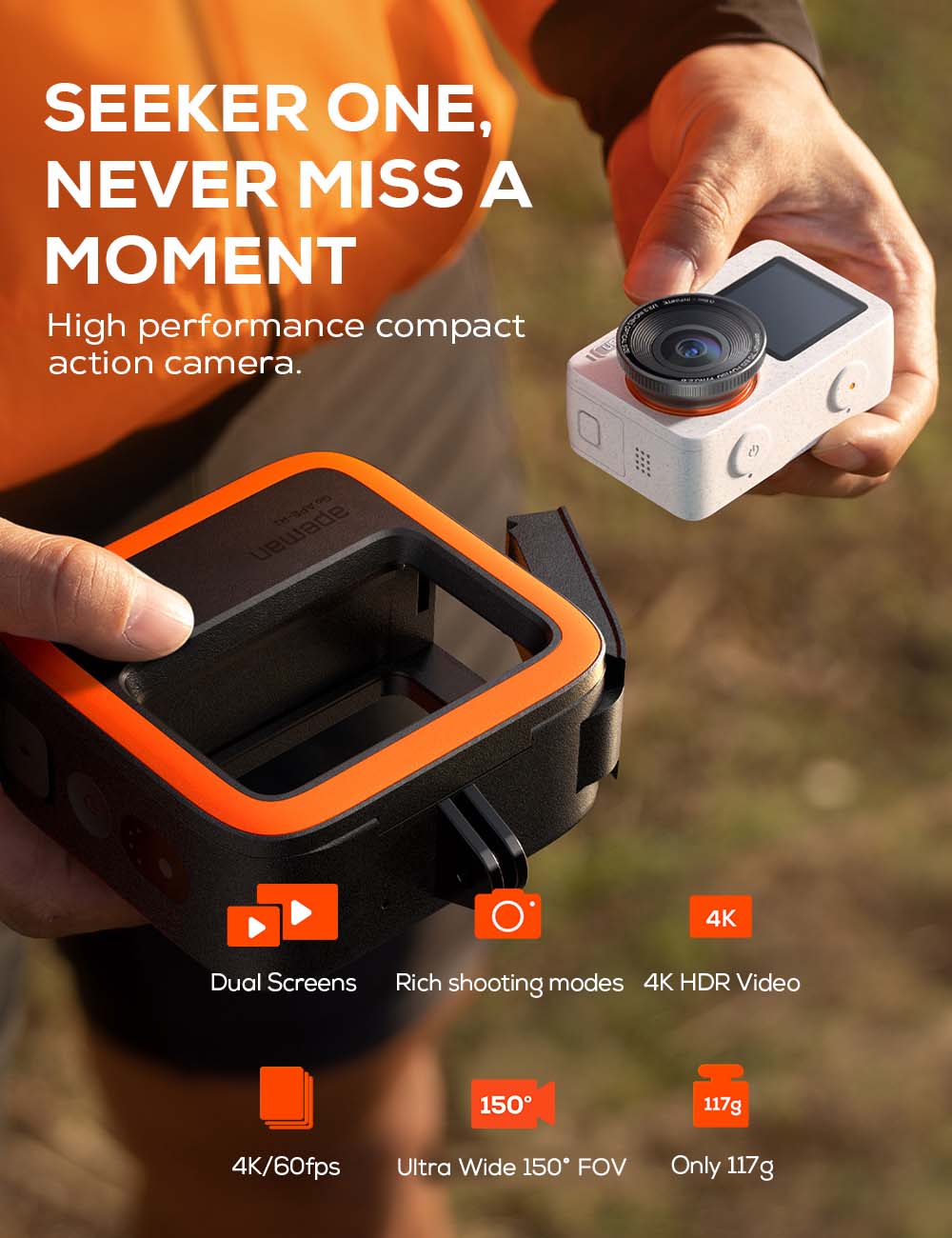 SEEKER R1 4K Smart Cycling Camera